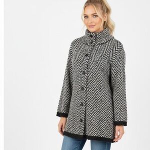 Skovhuus Italian Button-Up Sweater Jacket - Size Small